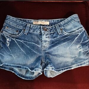 BKE Blue Jean Shorts Distressed Cut-Off Style